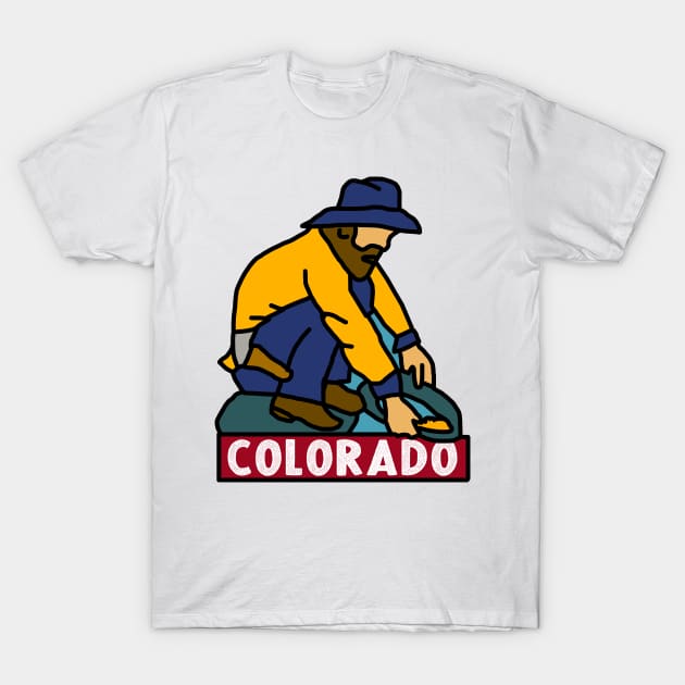 Colorado Gold Miner Decal T-Shirt by zsonn